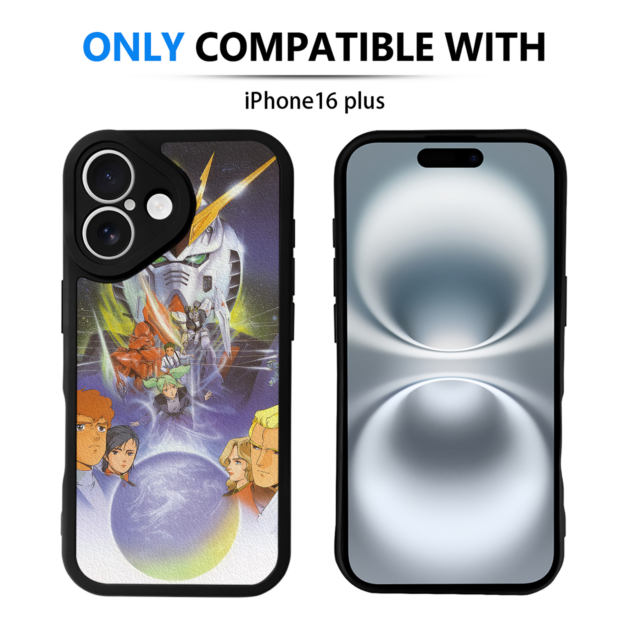 （画像用） 機動戦士ガンダム Mobile Suit Gundam 【iPhone 16シリーズ対応】シリコンスマホケース（レザー調） 材質：シリコン